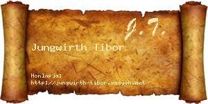 Jungwirth Tibor névjegykártya